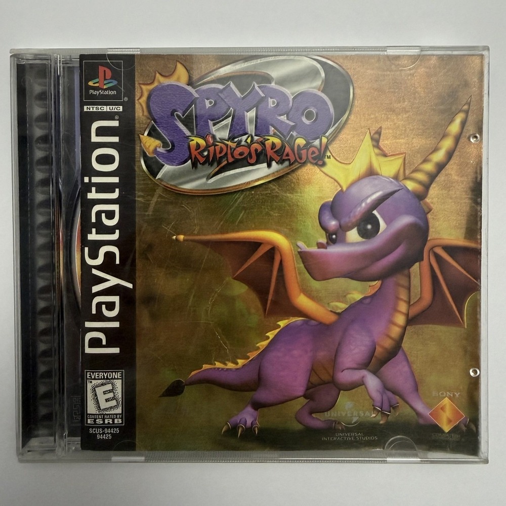 Spyro 2 Riptos Rage - Sony PS1 - Complete CIB W/ Manual Gold Foil Holographic